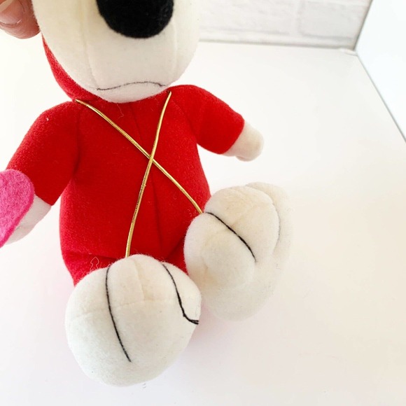 Peanuts Valentine's Day Sitting Devil Snoopy with Heart Plush Stuffed Animal Toy - Picture 6 of 9